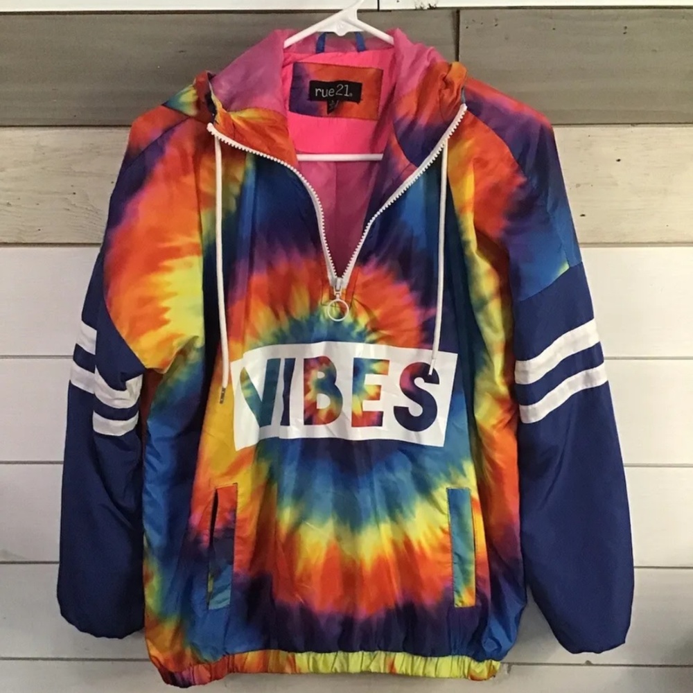 "Rue 21 Girls' Small Tie-Dye Pullover Jacket: Vibrant Style for Trendsetters"
